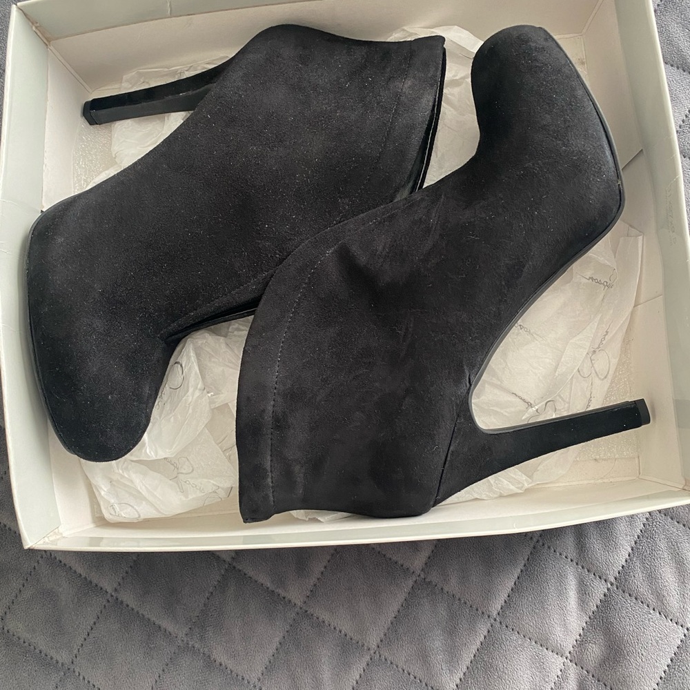 Black Suede Ankle Boot